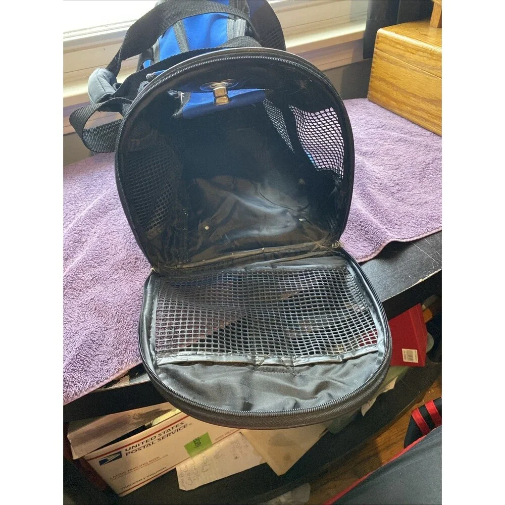 Fashion Pet Travel Gear Small Dog Cat Carrier‎ Blue Pre Owned